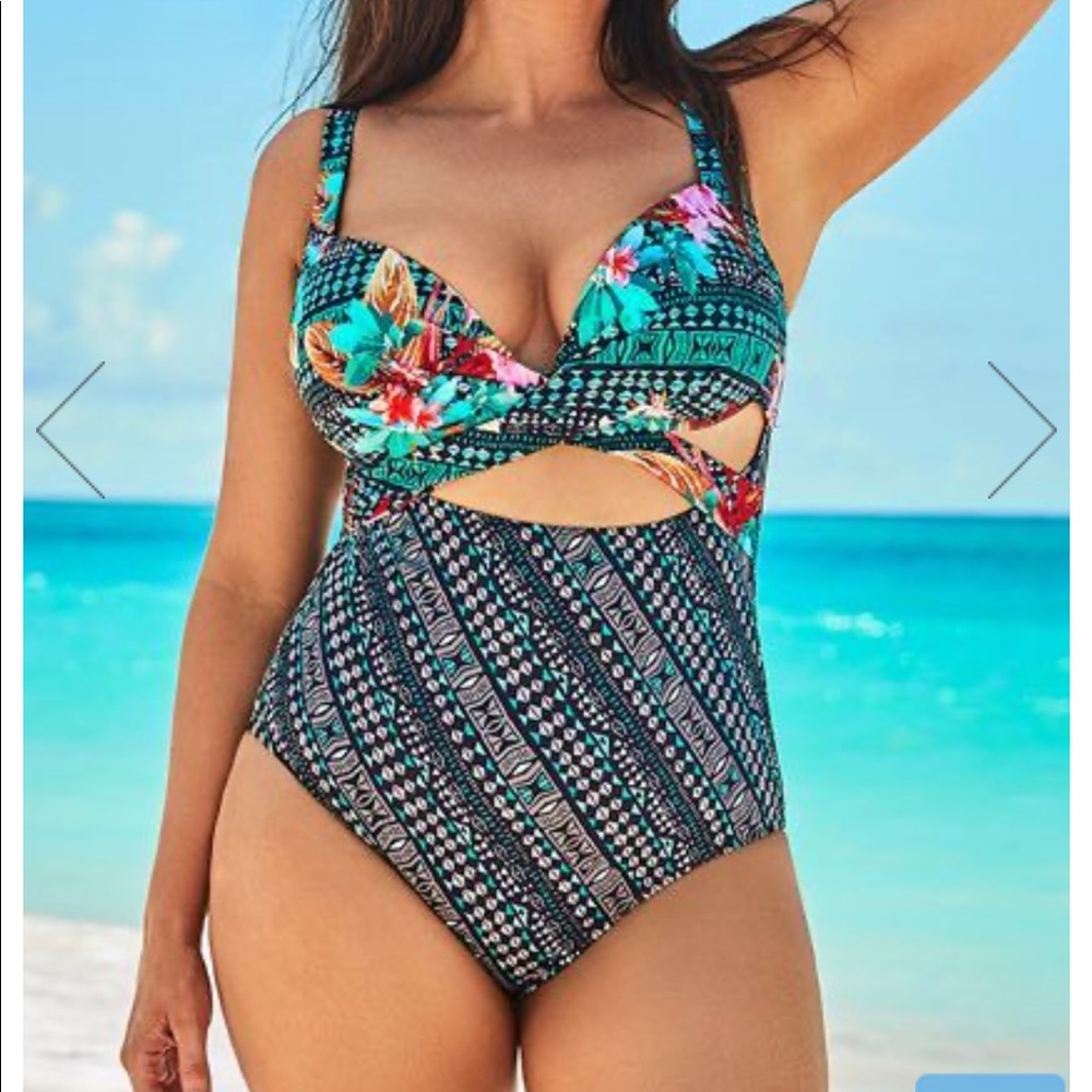 Aztec one piece bathing suit